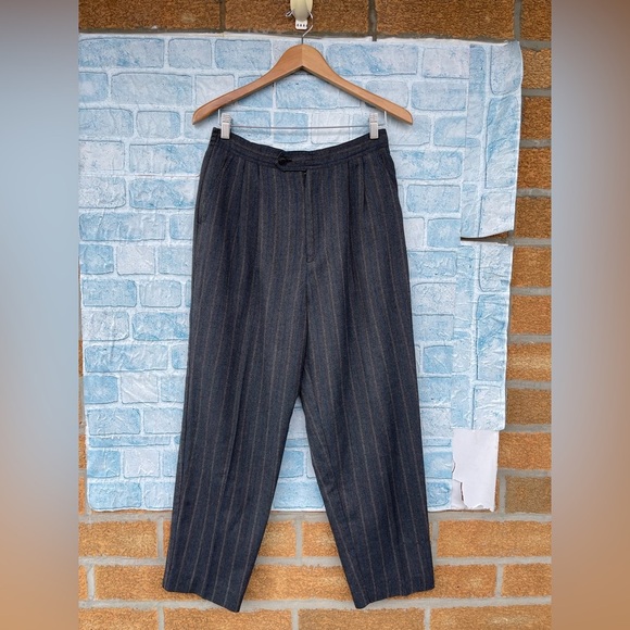 THE VINTAGE TWIN NYC Striped Trousers size 14 - Picture 1 of 12